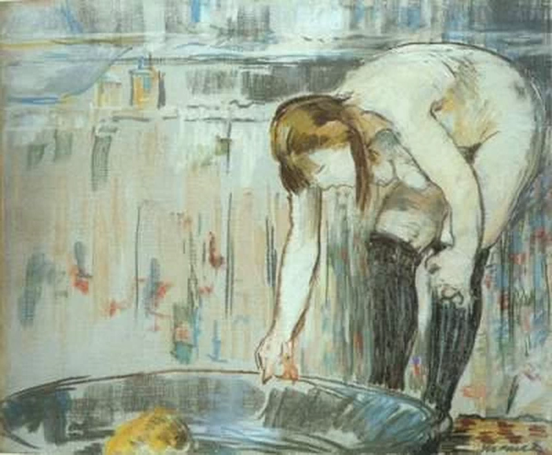  83-Édouard Manet, Donna al bagno, 1878 